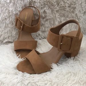BAMBOO Open Toed Heels